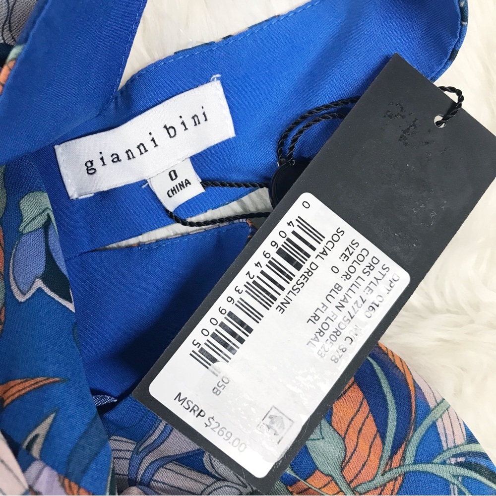 Gianni Bini Blue Floral Maxi Dress - Picture 9 of 12